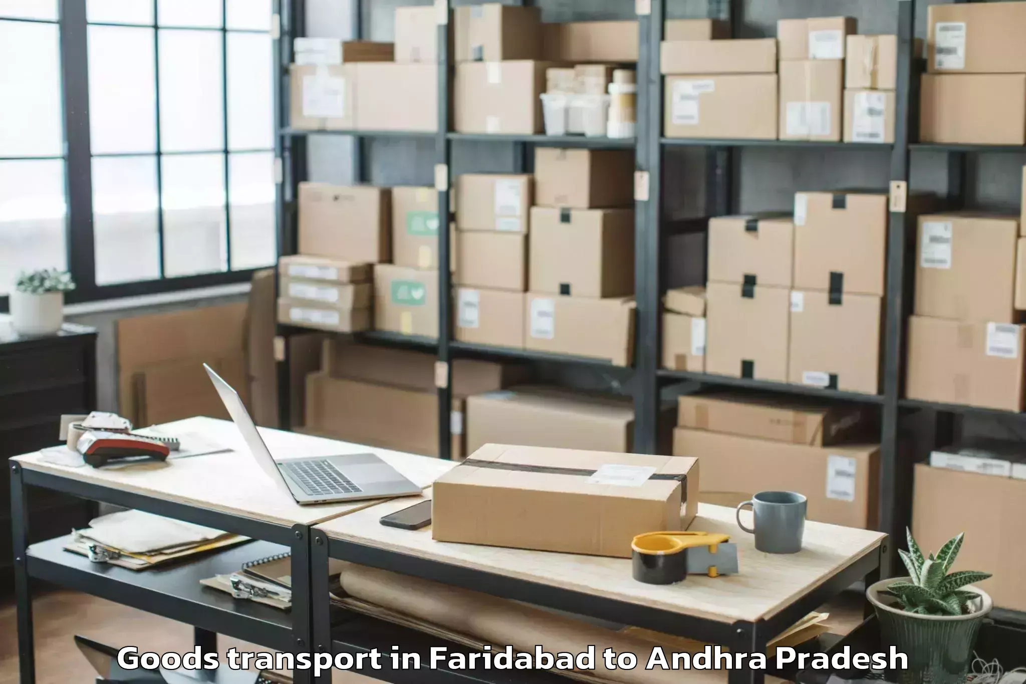 Faridabad to Vajrapukothuru Goods Transport Booking